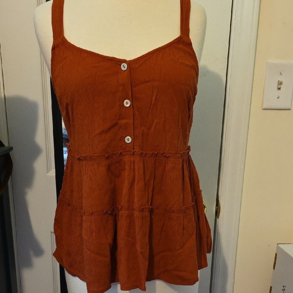 Women's Rust Sleeveless Top